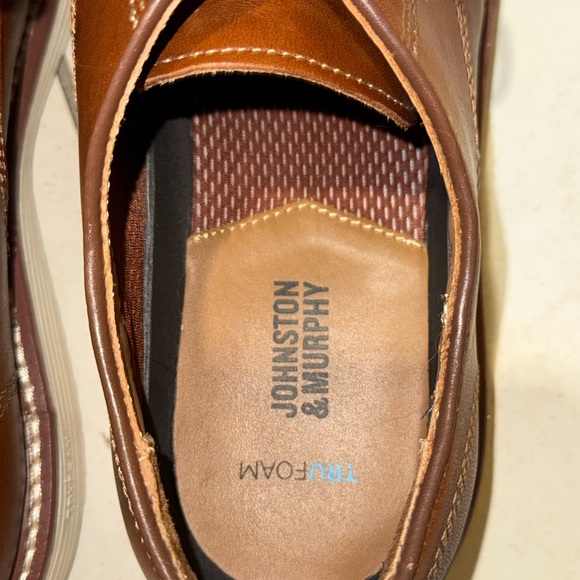 Johnson & Murphy Upton Plain Toe - Brown Leather Dress Shoes main image 6